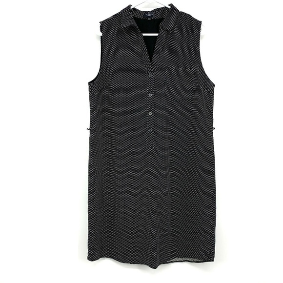 The Limited Dresses & Skirts - The Limited Ashton Dress Womens Large Black White Polka Dot Sleeveless Shift
